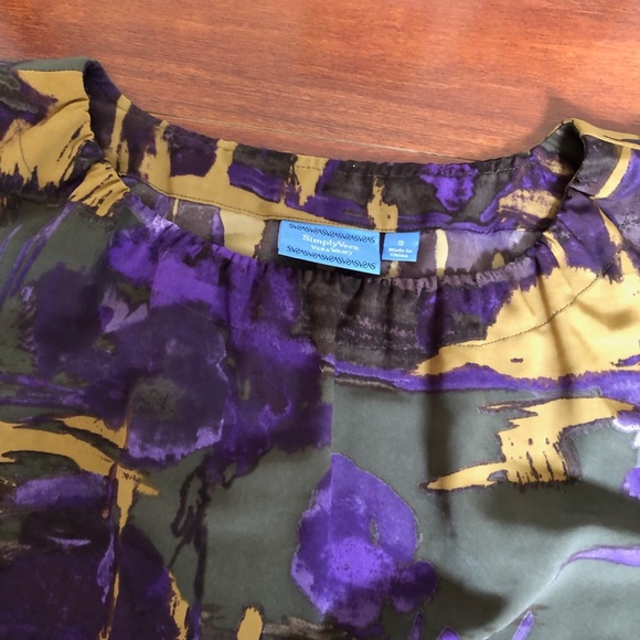 Simply Vera Vera Wang Women’s Business Casual Tunic Blouse / Dress Size Small - Picture 4 of 8